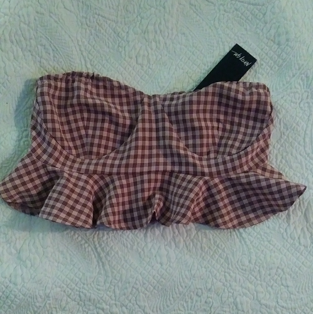 New NastyGal plaid  crop top SALE!